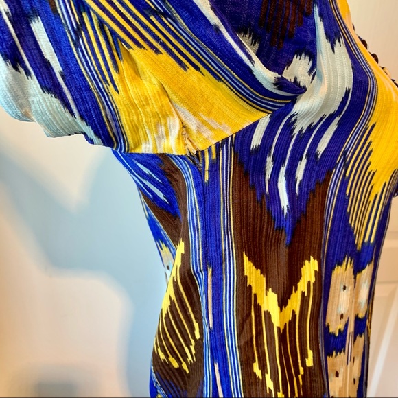 TORY BURCH Silk Elastic Hem Long Sleeve Blouse—SZ. 4 - Picture 5 of 16